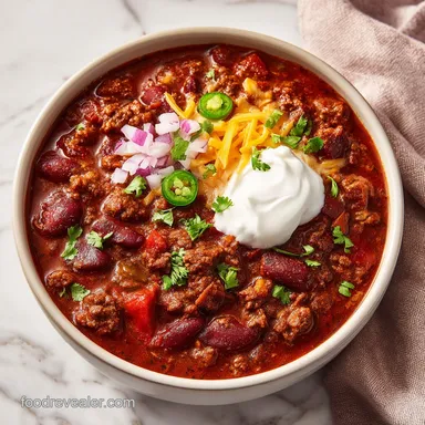 Slow Cooker Chili Recipe for 8 Servings: Rich and Hearty Recipe Card