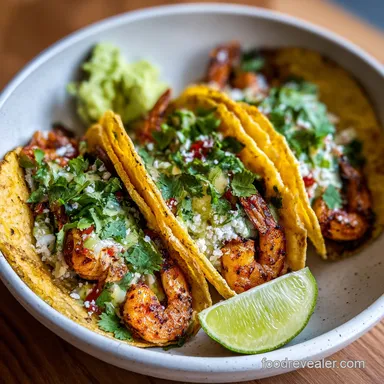 Shrimp Tacos in 20 Minutes with Smoky Charred Shrimp Recipe Card