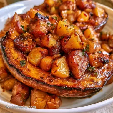 Stuffed Acorn Squash Recipe for 4 Recipe Card
