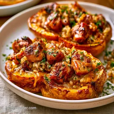 Stuffed Acorn Squash for 6 Servings Recipe Card