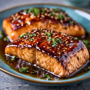 Sweet Brown Sugar Baked Salmon for 4 Recipe Card
