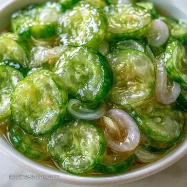 Crispy Sweet Pickled Cucumbers Recipe Card