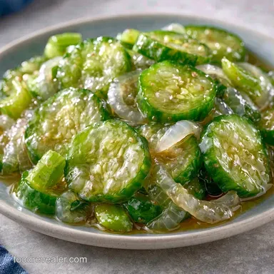 Sweet Pickling Cucumber Recipe: 4 Jars Recipe Card