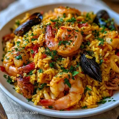 Seafood Paella for 6 Servings