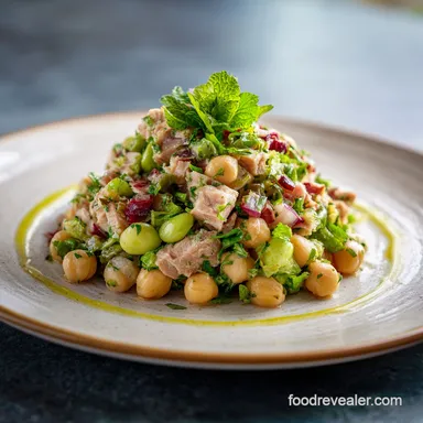 ProteinPacked Tuna Garbanzo Bean Salad in 10 Minutes