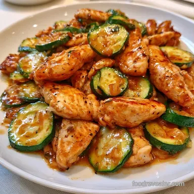 Zucchini Stir Fry with Chicken Recipe Card
