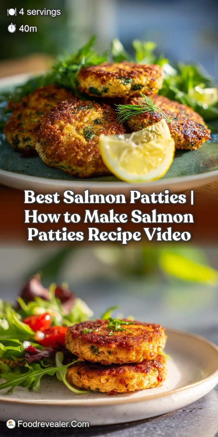 A close-up reveals the enticingly crisp, golden-brown exterior of a salmon patty, ready to enjoy.