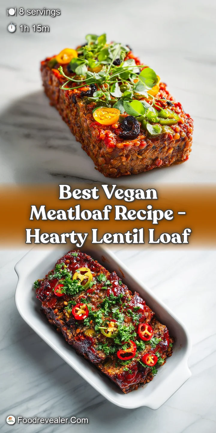 Close-up of a moist, fork-tender slice of lentil loaf, showing its deep brown color and savory mushroom bits.