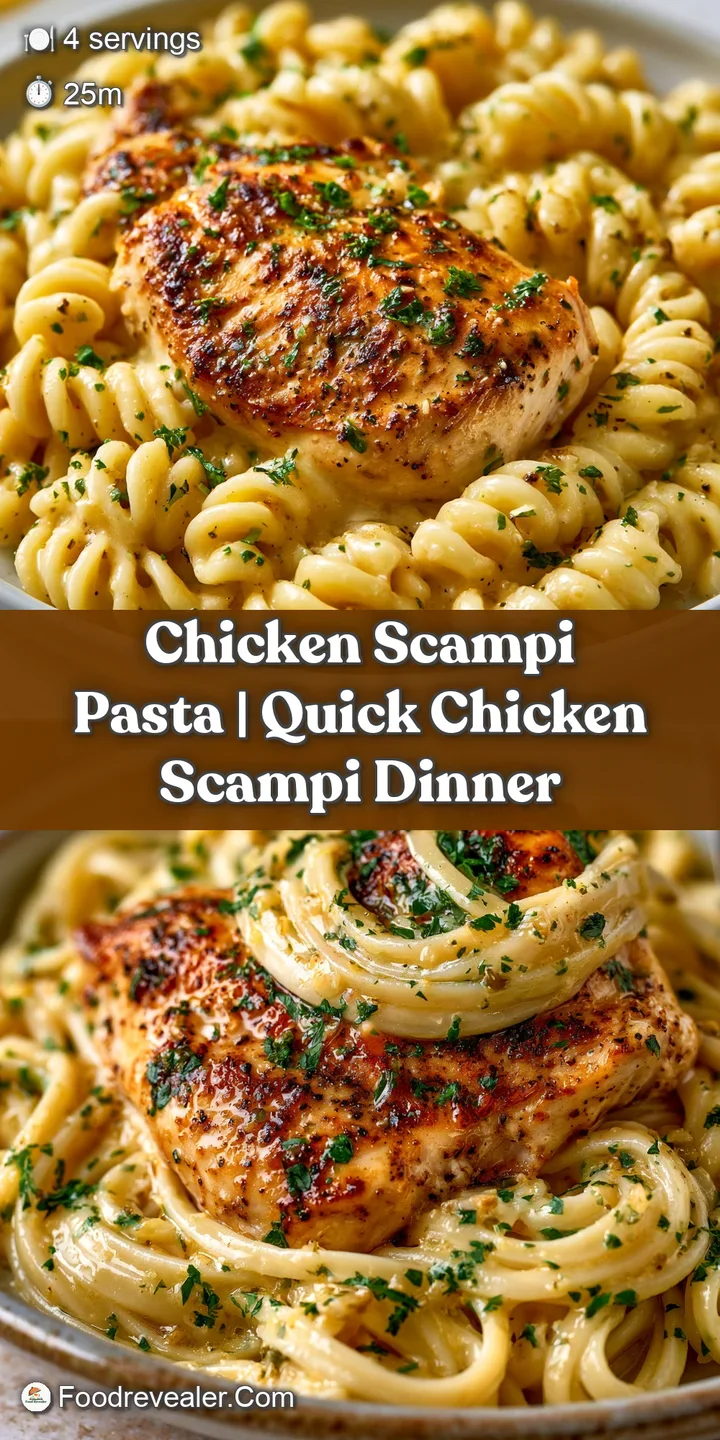 Macro view of juicy golden chicken and glossy pasta noodles coated in a rich, buttery garlic sauce with parsley.