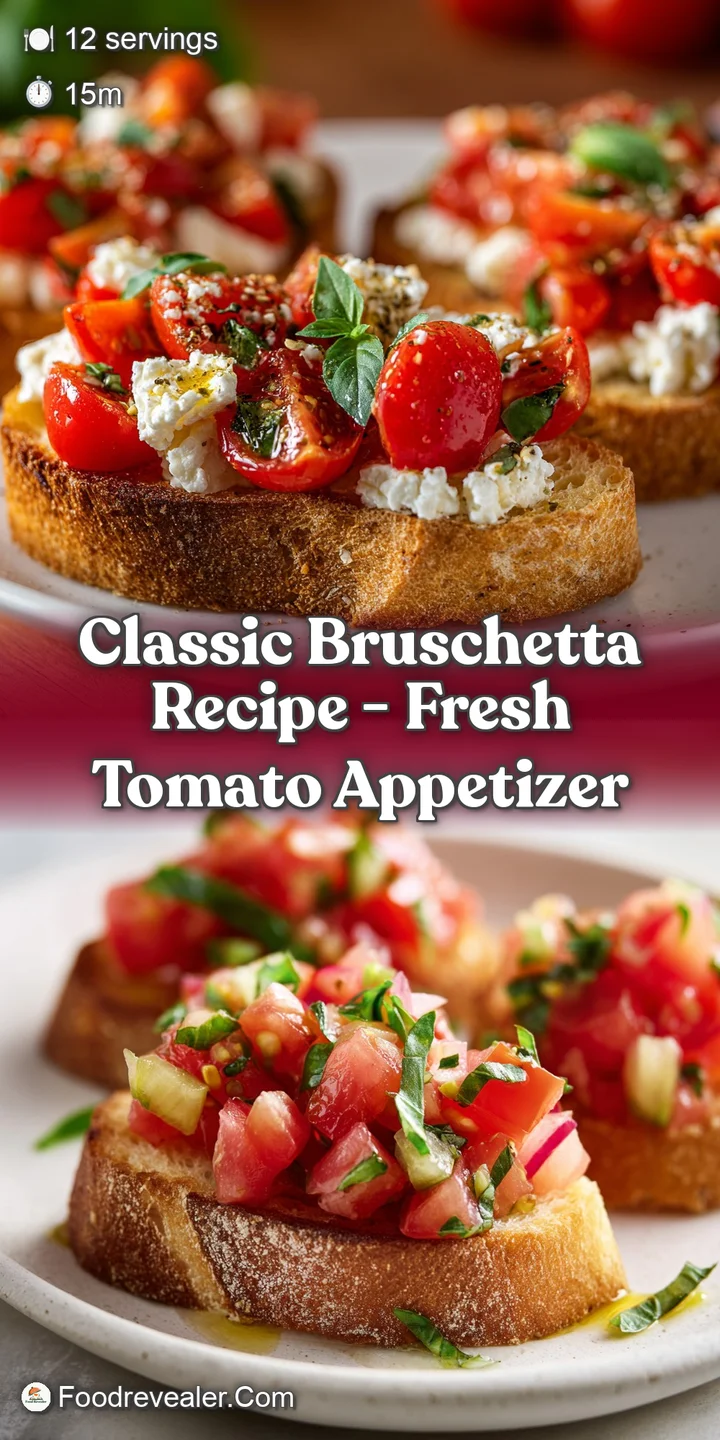 Close-up of toasted bread showcasing ruby-red tomatoes, flecks of garlic, and bright green basil.