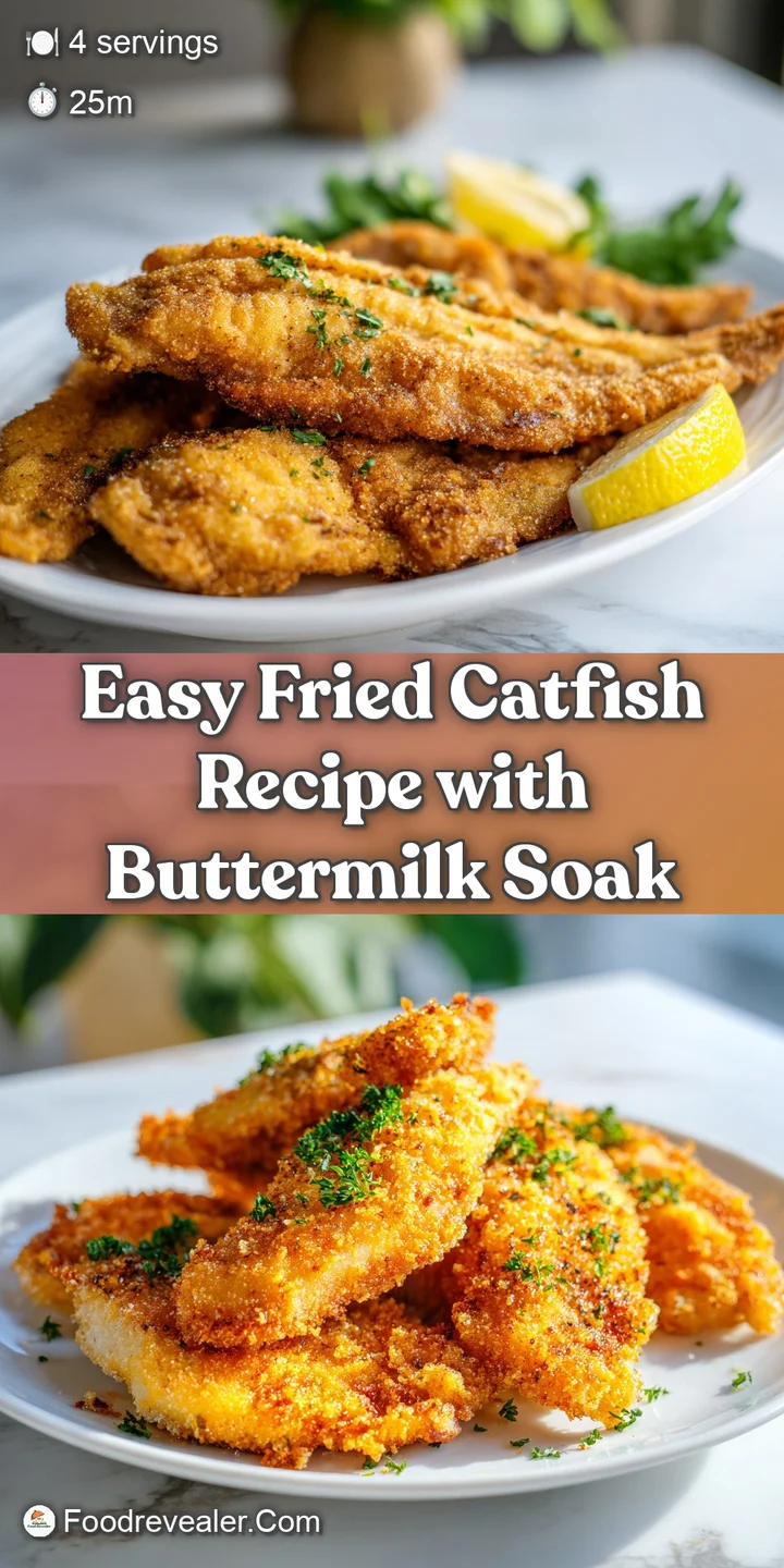 Close-up of crispy, golden-brown fried catfish, highlighting the flaky texture and tempting, seasoned crust. Ready to be d...