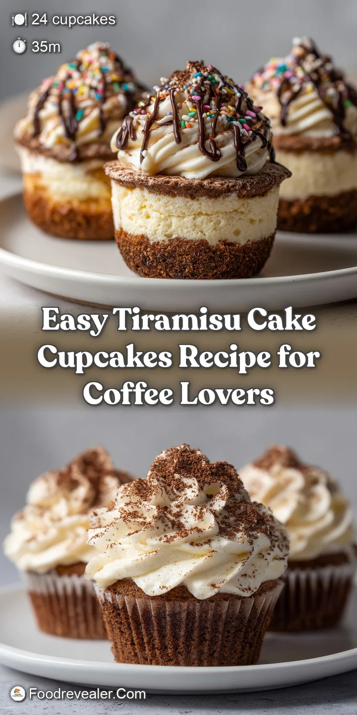 Close-up of a tiramisu cupcake. Coffee-soaked sponge cake, rich cream, cocoa powder texture. Sweet aroma almost jumps from...