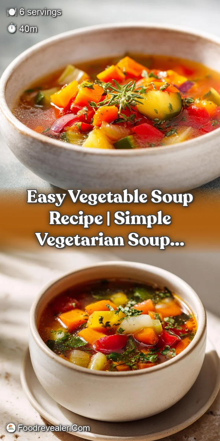 Close-up of a rich, brothy vegetable soup showcasing tender carrots, potatoes, and leafy greens in a warm light.