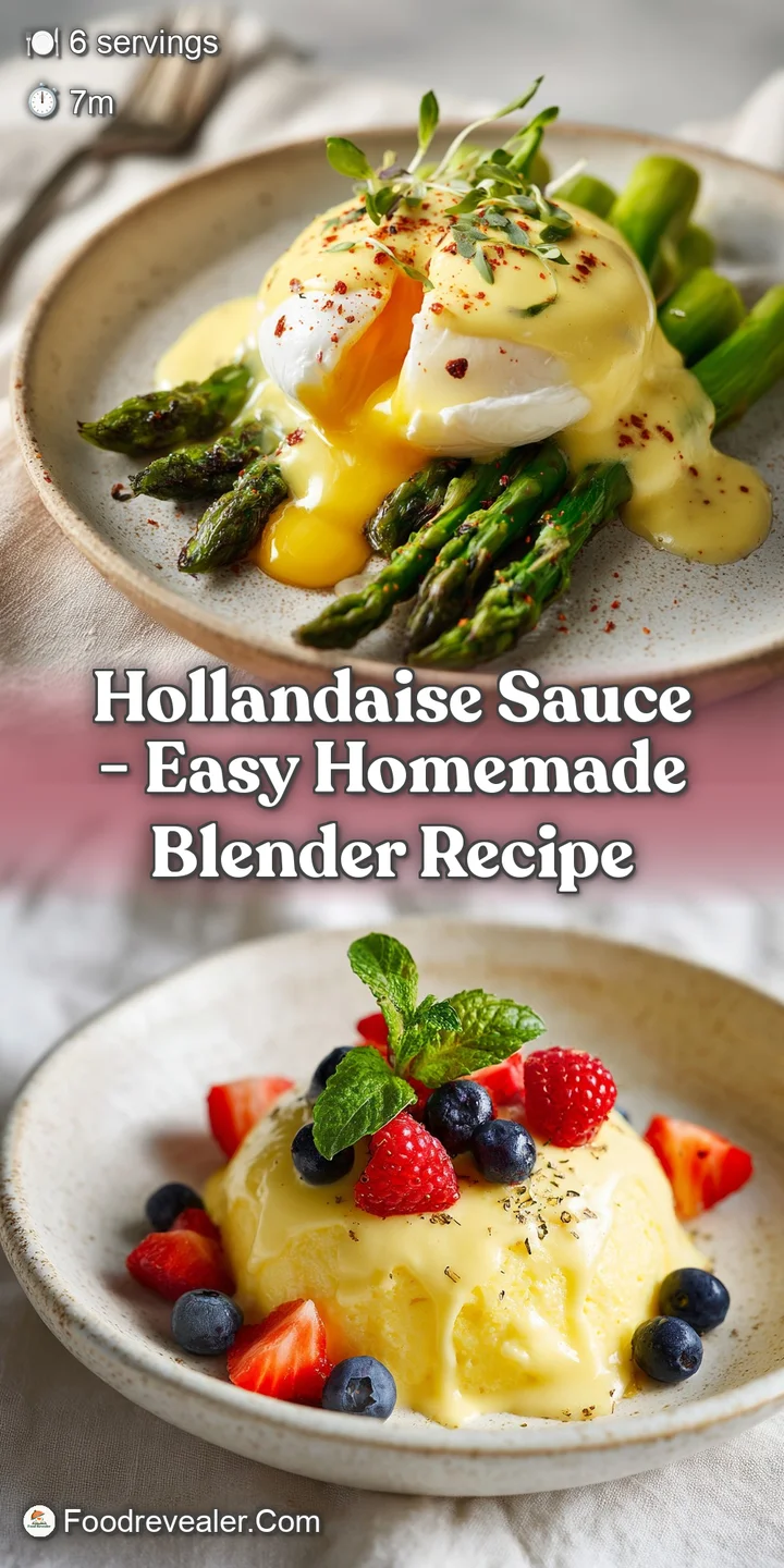 A luscious drizzle of thick, golden hollandaise sauce coating tender asparagus spears.