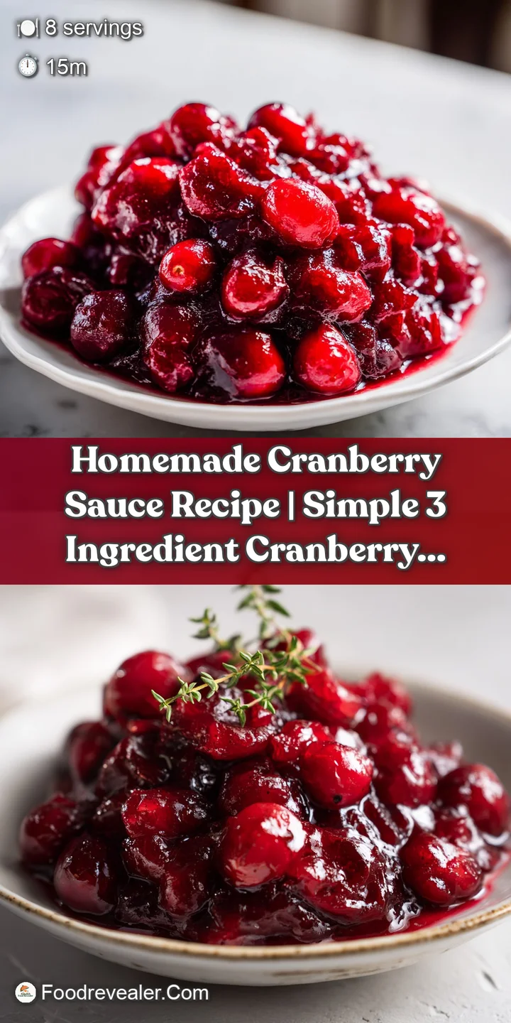 Close-up of glistening, deep red cranberry sauce, showcasing its chunky texture and bright orange zest.