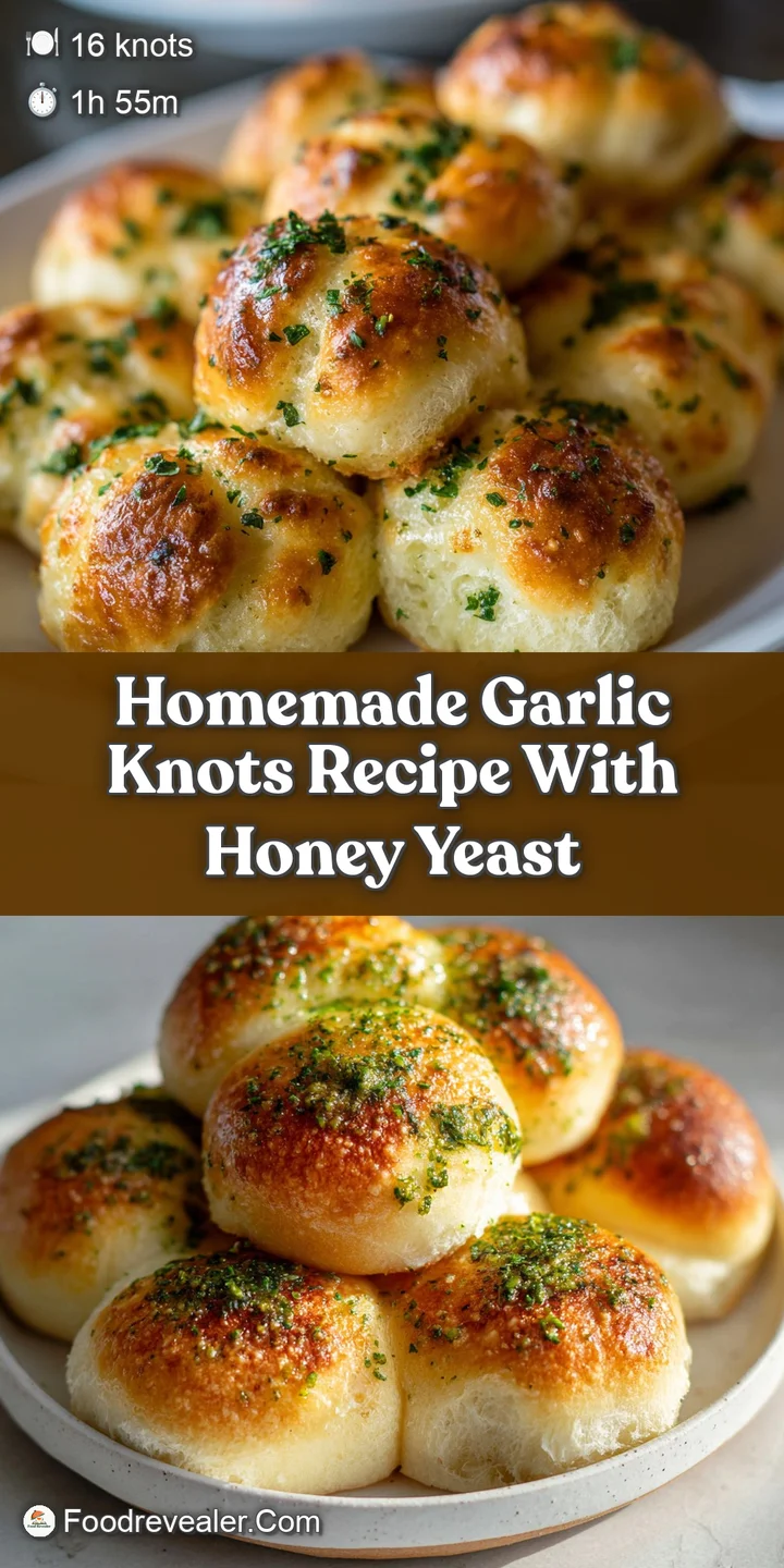 Close-up of a perfectly glazed garlic knot, showcasing its soft, pillowy texture and golden crust, promising an irresistib...