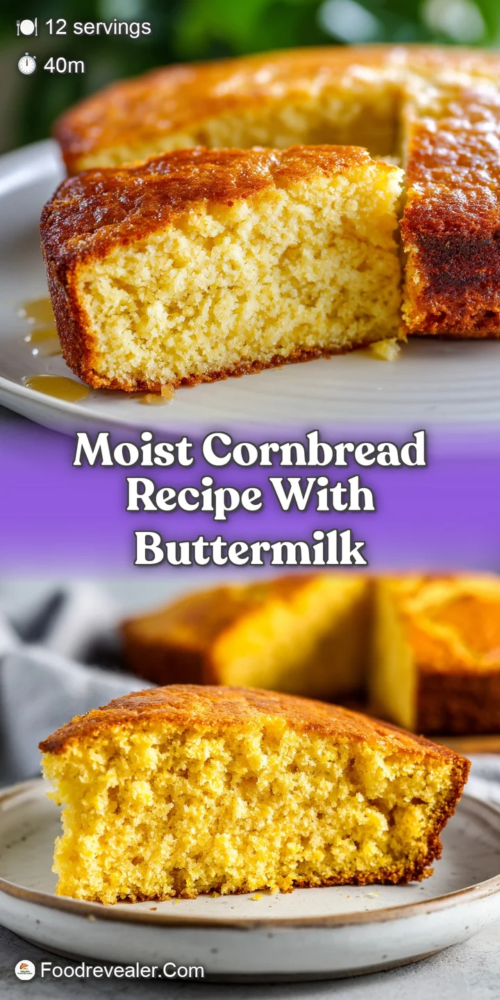 Close-up of golden cornbread: visible crumb texture, a hint of steam, soft sheen, looks incredibly appetizing and fresh ba...