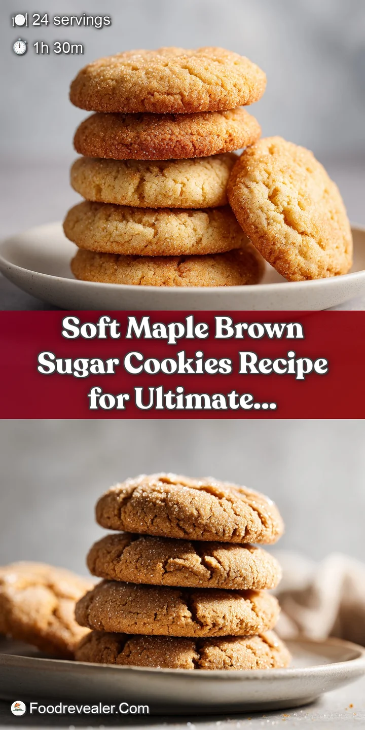 Close-up of a maple brown sugar cookie; visible sugar granules, soft texture, and golden-brown color hint at a sweet, melt...