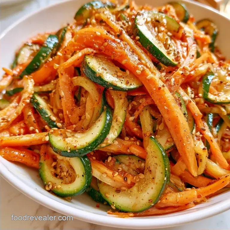 Asian Zucchini Salad with Carrots and Sesame