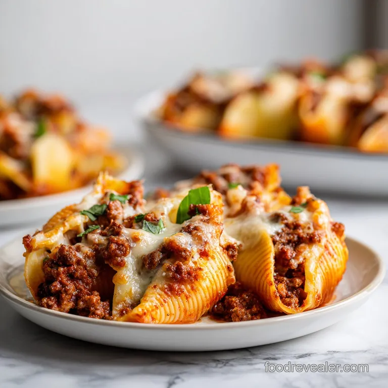 Baked Stuffed Shells with Ground Beef