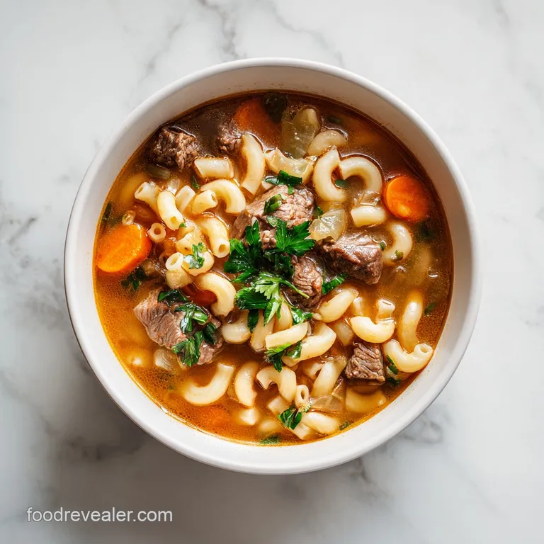 Beef and Macaroni Soup: Hearty One-Pot
