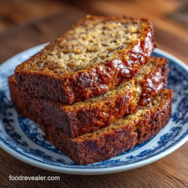 A thick slice of golden-brown moist bread topped with a melting pat of butter on a rustic slate background.