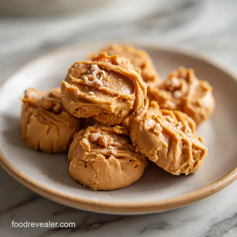 Peanut butter blossoms on a plate: warm-toned cookies with a swirl of chocolate, dusted with sugar, ready to eat.
