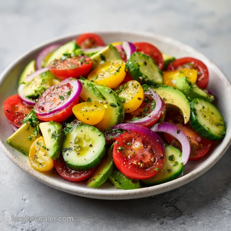 Cucumber Tomato Avocado Salad