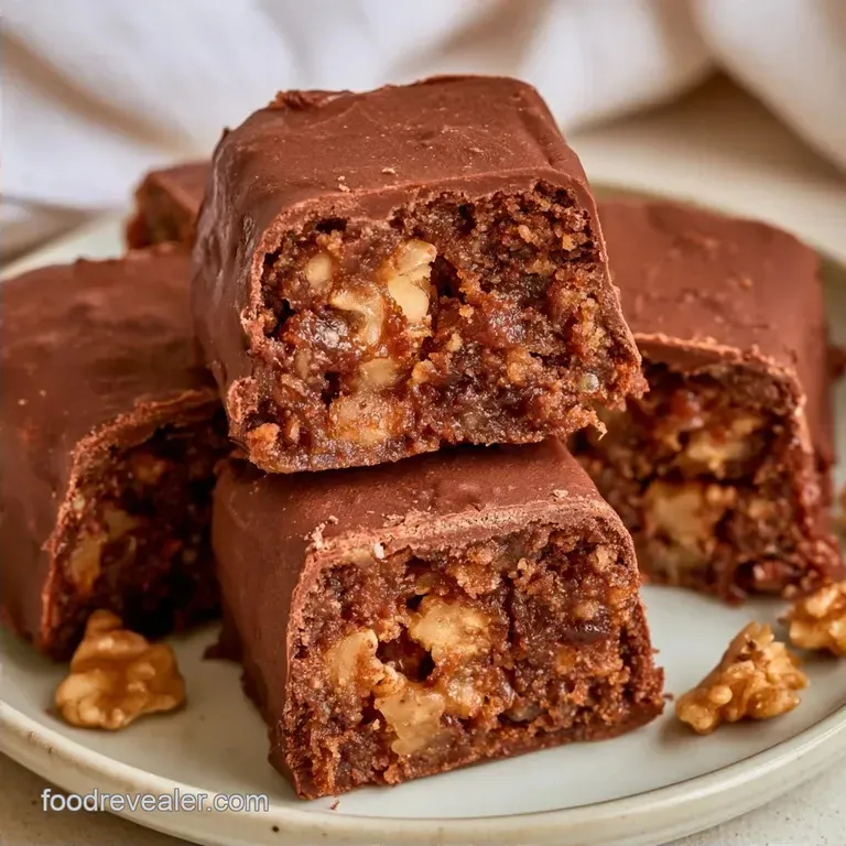 Dark Chocolate Date Bars with Walnuts