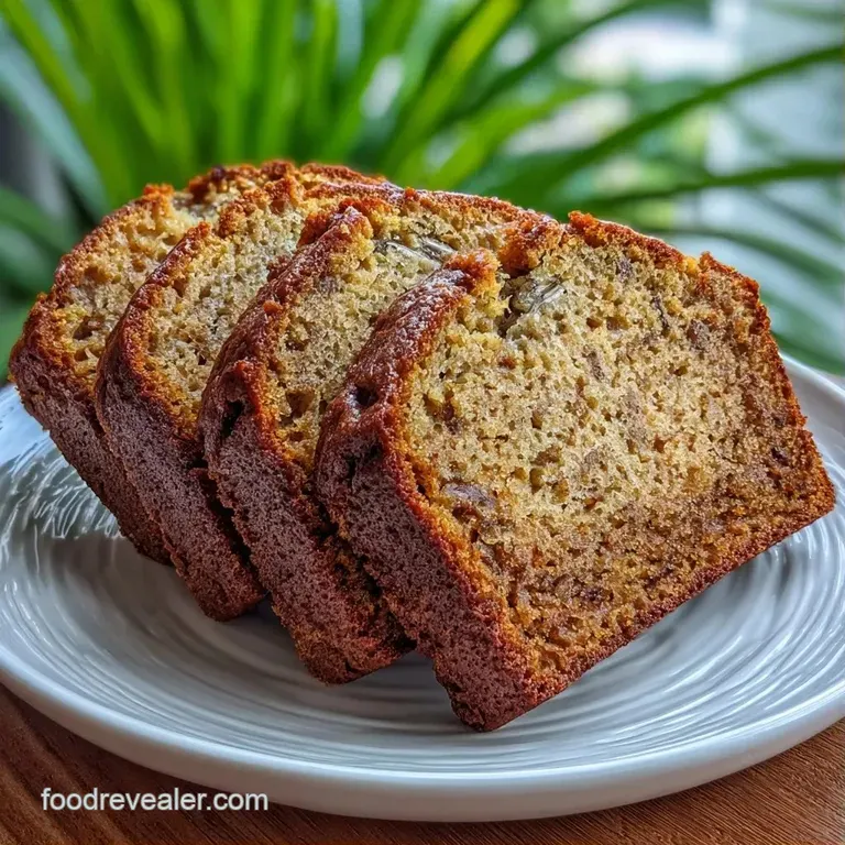 A thick slice of warm, golden cake topped with melting butter on a white ceramic plate with a linen napkin