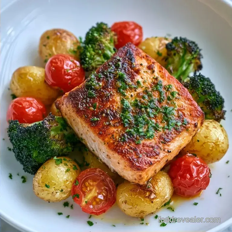 Easy Sheet Pan Salmon Dinner with Broccoli