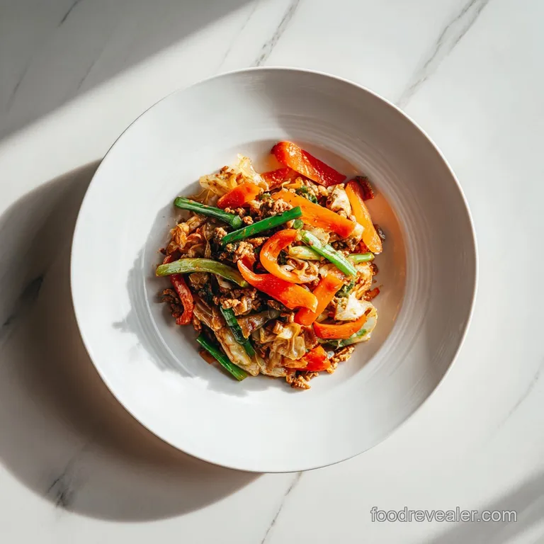 Egg Roll Stir Fry with Ground Beef