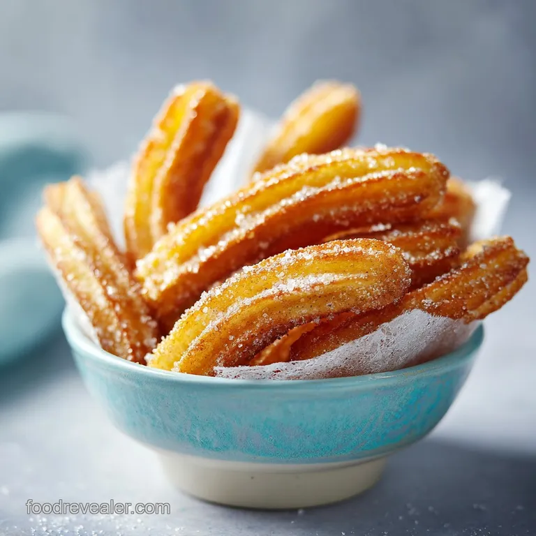 Warm, fluffy churro sticks elegantly plated with a rich dipping chocolate sauce