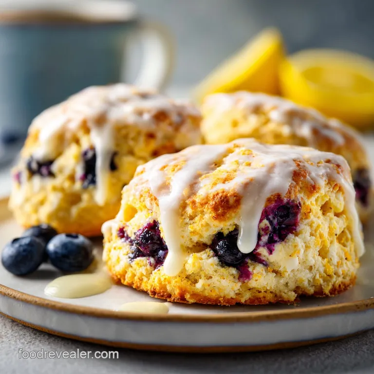 Lemon Blueberry Scones with Buttermilk