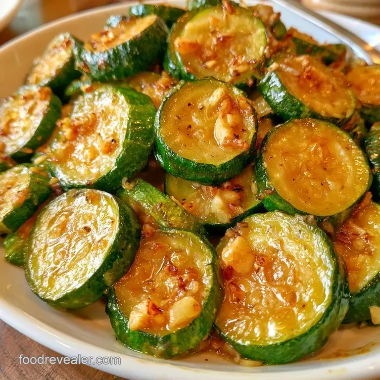 Tender green zucchini rounds arranged neatly on a plate, garnished with bright yellow lemon slices and black pepper.