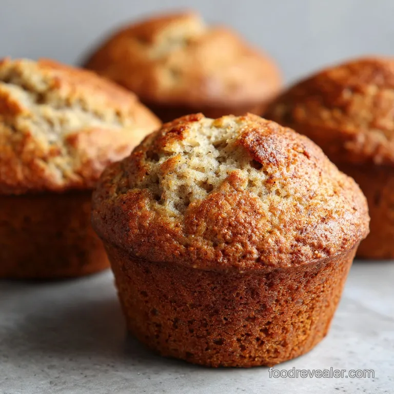 Mahogany Crusted Banana Muffins: Caramelized and Moist