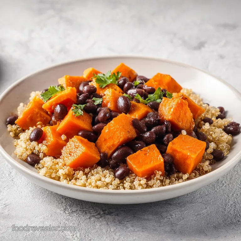 Sweet Potato Black Bean Quinoa Salad: Lime Vinaigrette