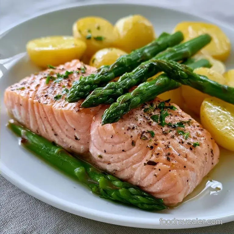 Salmon Foil Packets with Potatoes and Asparagus