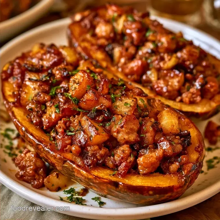 Sausage Stuffed Acorn Squash