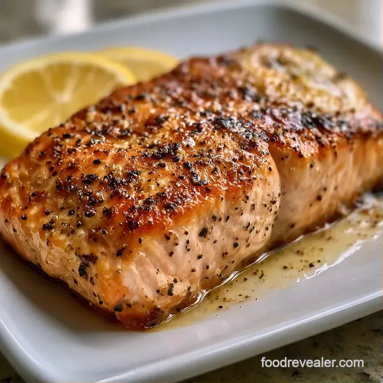 Elegant salmon fillet on a white plate paired with vibrant green asparagus and a fresh wedge of yellow lemon.