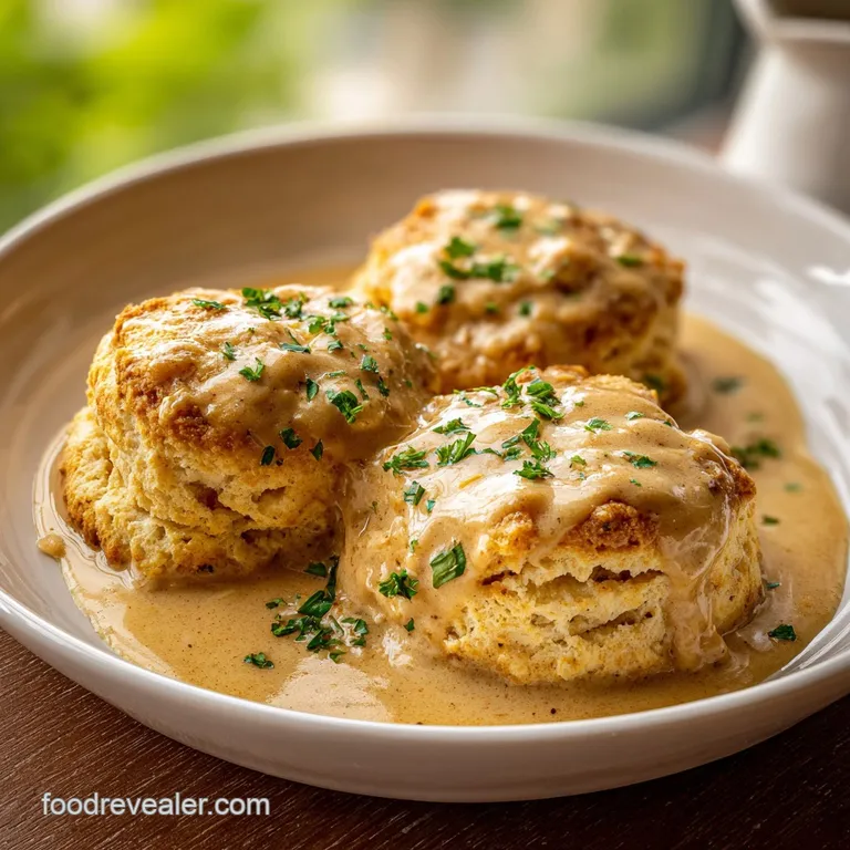Biscuits and Gravy: Fluffy and Creamy