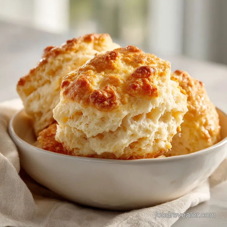 Warm, buttery biscuits artfully arranged with a drizzle of honey and fresh herbs.