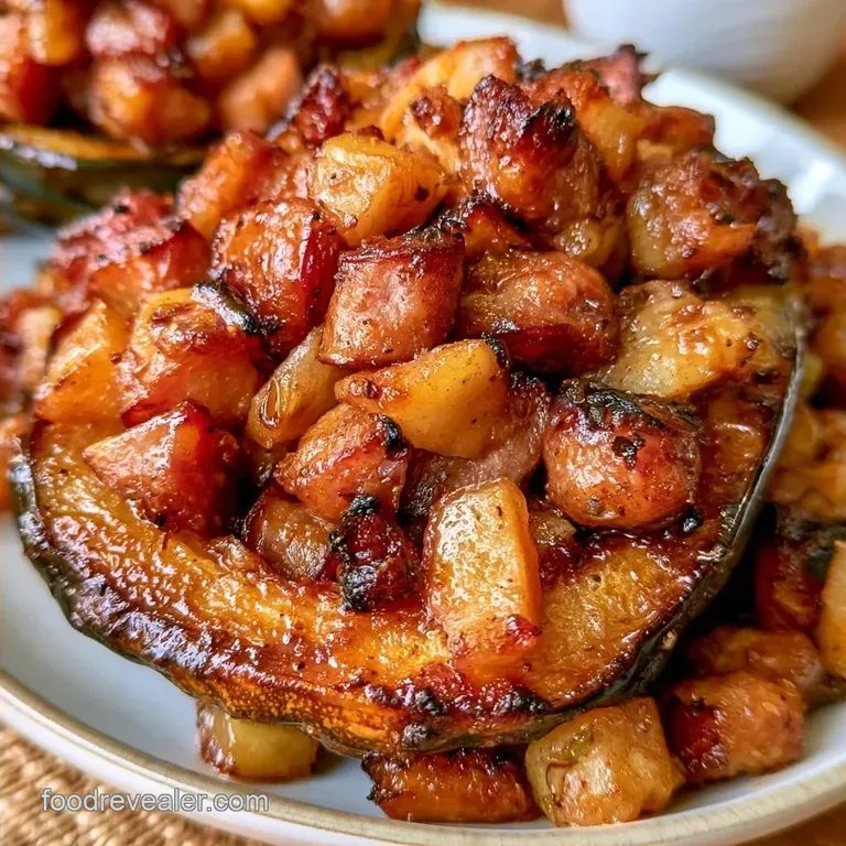 Stuffed Acorn Squash with Sausage and Apples