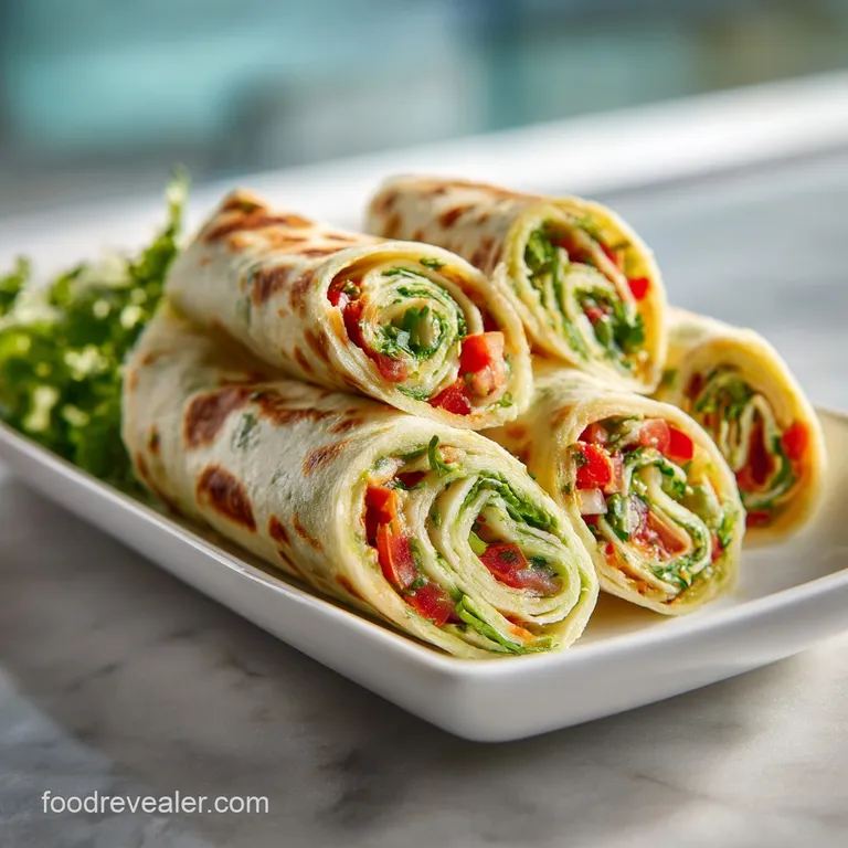 Vegetable Tortilla Roll Ups: Crunchy & Tangy