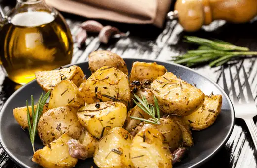 Another great option is roasted potatoes. Simple roasted potatoes are a classic side dish that pairs well with just about anything, including tomato pie