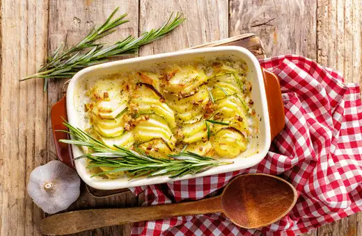 potato gratin is a popular side dish that goes well with carbonara