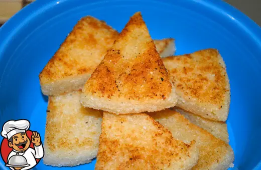 Bammy is a type of fried cassava bread often served with beef patties. It is traditionally made with grated cassava, flour, baking soda, and salt.