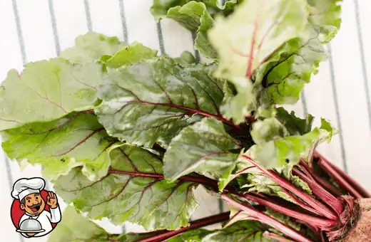 Beet greens are the leafy green part of the beetroot plant. They can be eaten cooked or raw and are often used as an ingredient in salads and easily serve with borscht soup