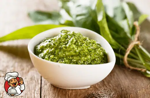 Pesto is always a welcome addition to any meal, especially when paired with fresh vegetables like roasted Brussels sprouts or steamed broccoli florets. 