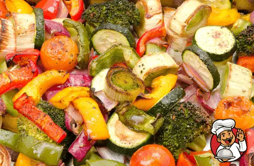 Roasted veggies are a healthful and savory addition to rice pilaf. Try roasting a mix of veggies like cauliflower, broccoli, carrots, sweet potatoes, potatoes, and onions.